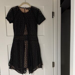 BCBGMaxAzria Black Lace Mini Dress